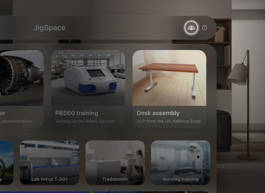 Start a multiplayer presentation by tapping the Shareplay icon